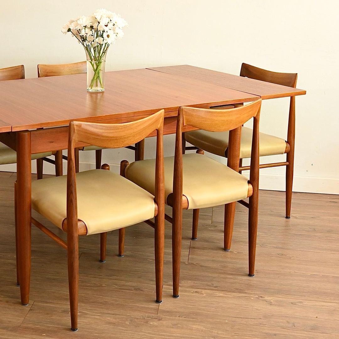 6x Mid Century Teak Dining Chairs by DQF Danish Quality Furniture