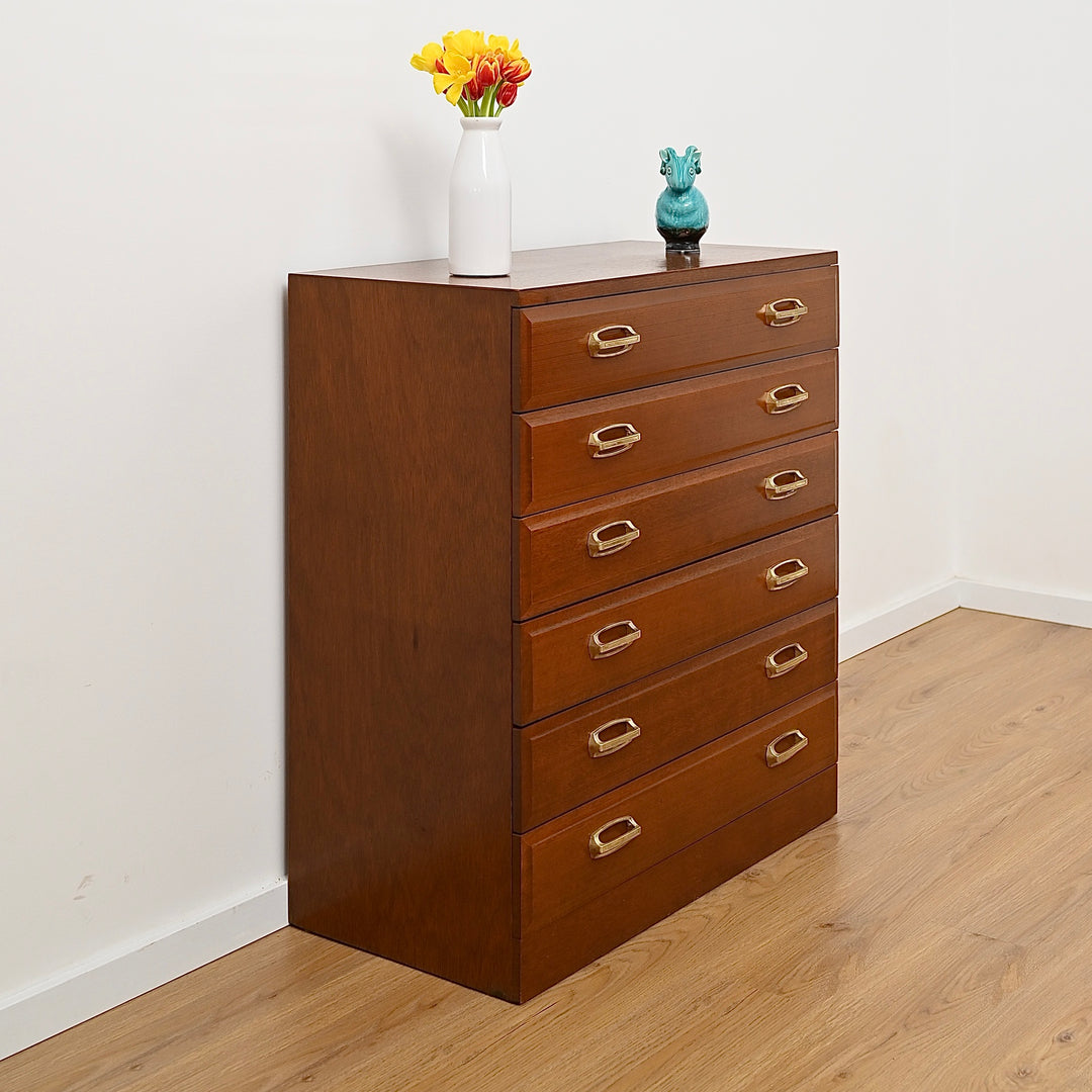 Mid Century Teak Tall Boy by Modern Cabinet Line Furniture