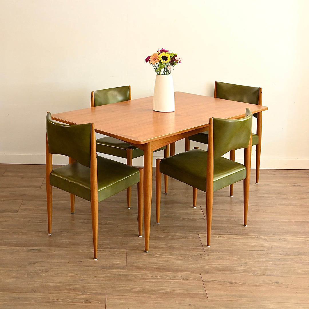 Mid Century Teak Dining Setting by Cressy