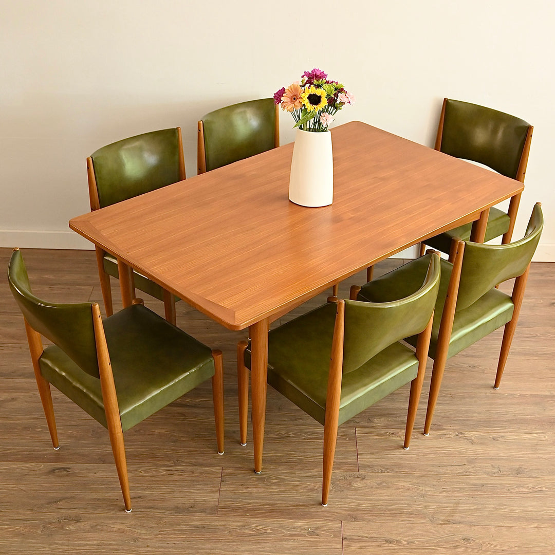 Mid Century Teak Dining Setting by Cressy