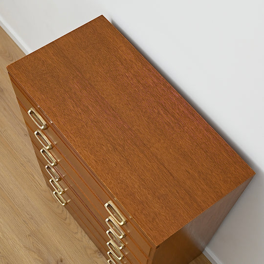 Mid Century Teak Tall Boy by Modern Cabinet Line Furniture