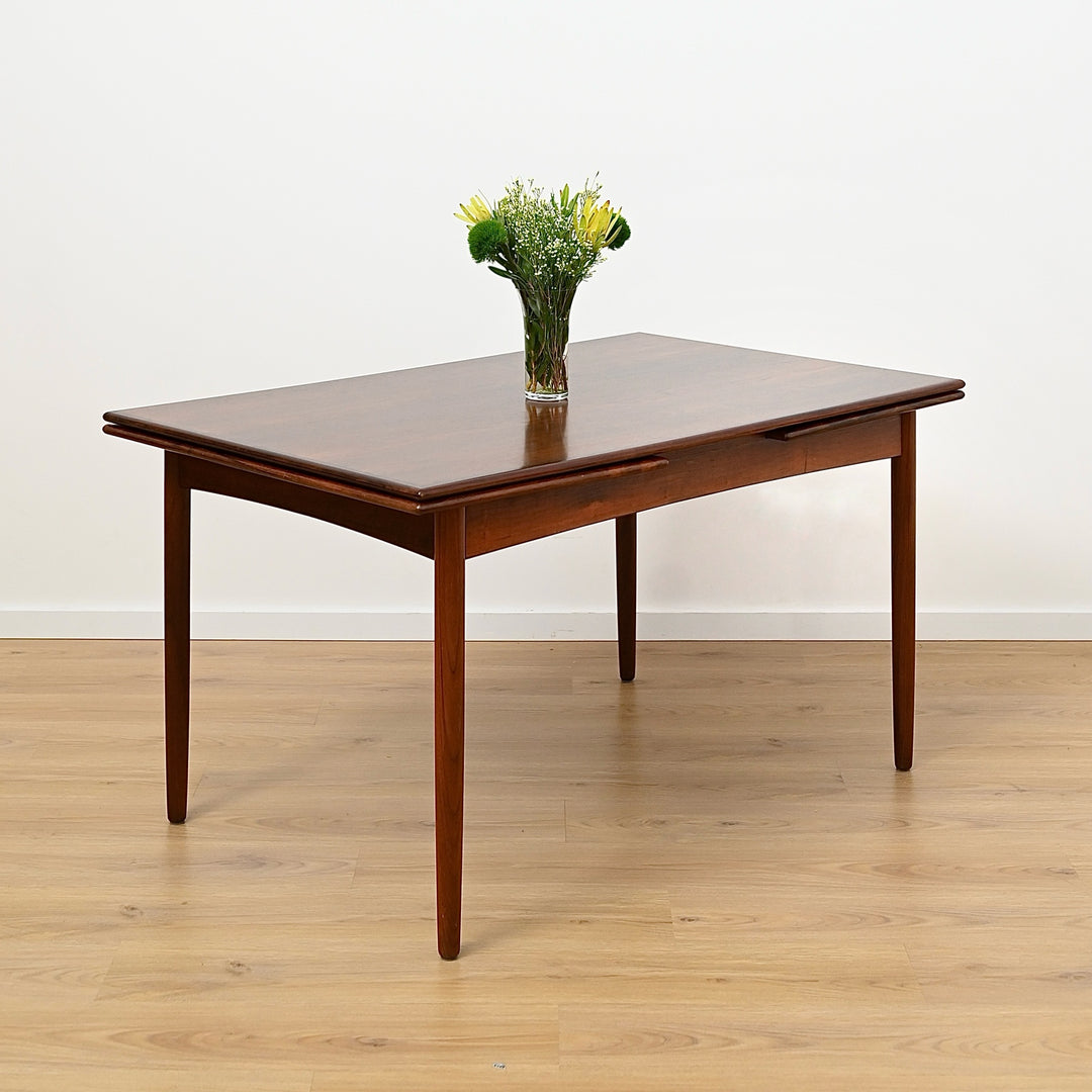 Danish Mid Century Rosewood Extendable Dining Table