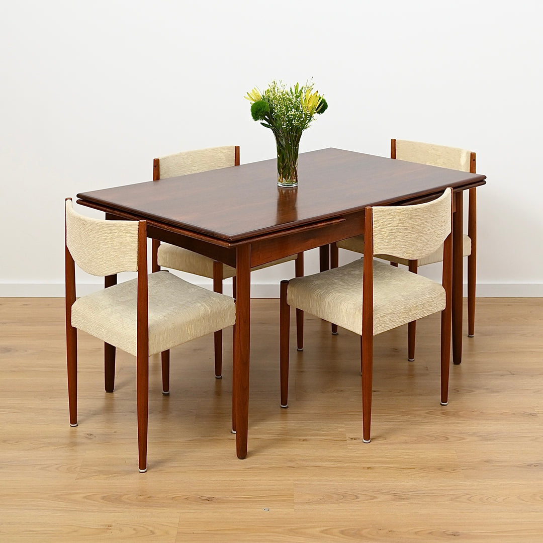 Danish Mid Century Rosewood Extendable Dining Table