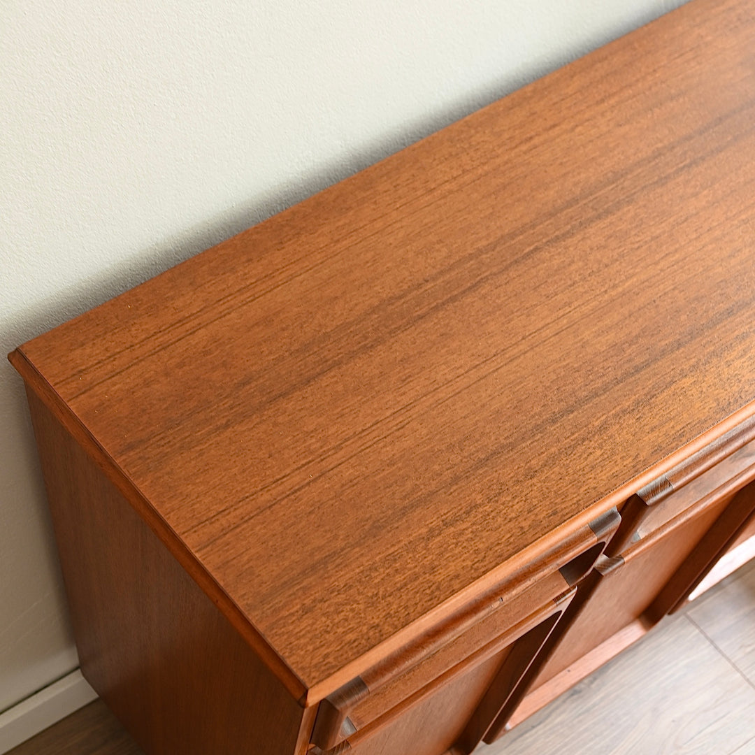 Mid Century Teak Sideboard Buffet LP Record Cabinet by Chiswell