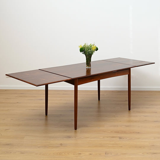 Danish Mid Century Rosewood Extendable Dining Table