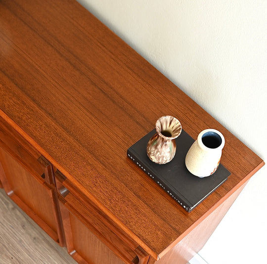 Mid Century Teak Sideboard Buffet LP Record Cabinet by Chiswell