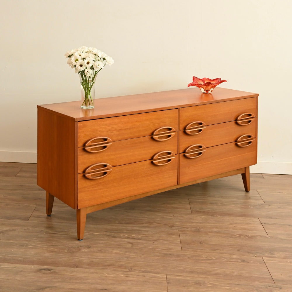 Mid Century Teak Sideboard Dresser Drawers by Reliance