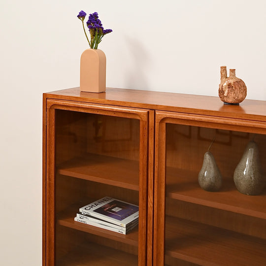 Parker Mid Century Teak Sideboard Display Cabinet