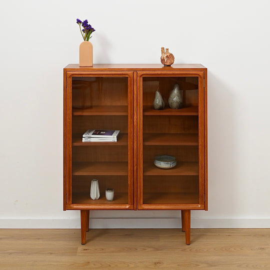 Parker Mid Century Teak Sideboard Display Cabinet