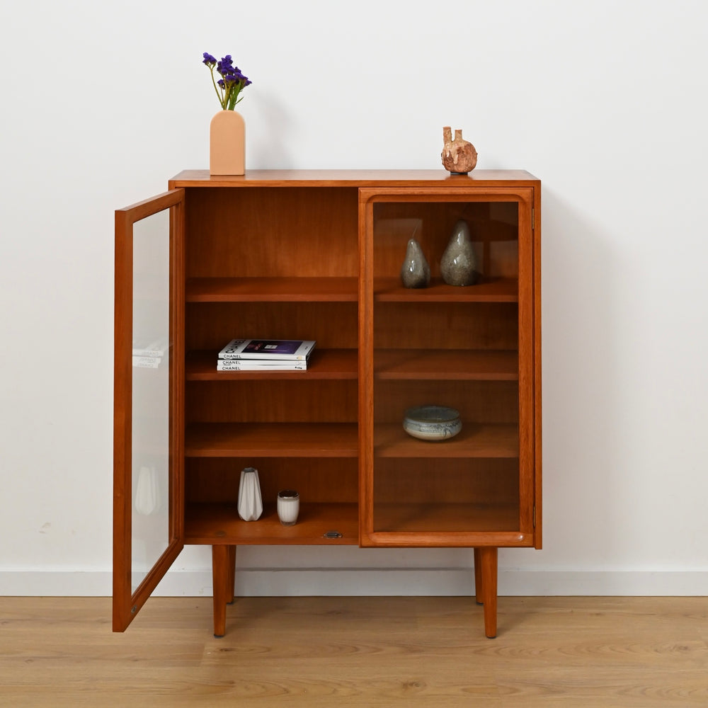 Parker Mid Century Teak Sideboard Display Cabinet