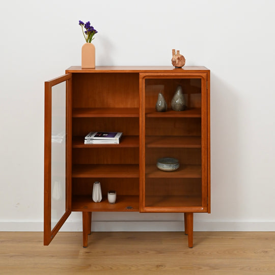 Parker Mid Century Teak Sideboard Display Cabinet