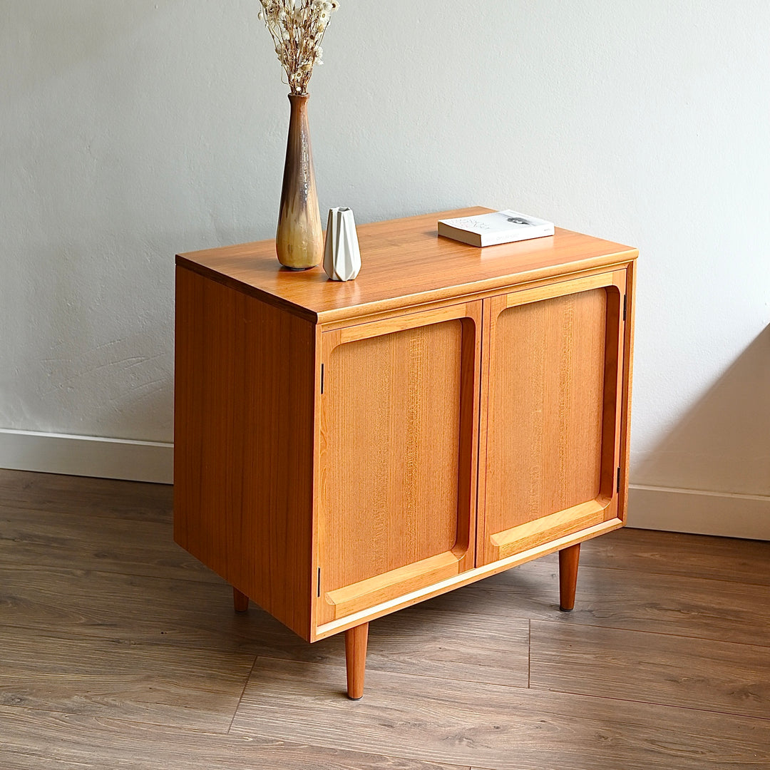 Mid Century Teak Sideboard LP Record Cabinet by Chiswell