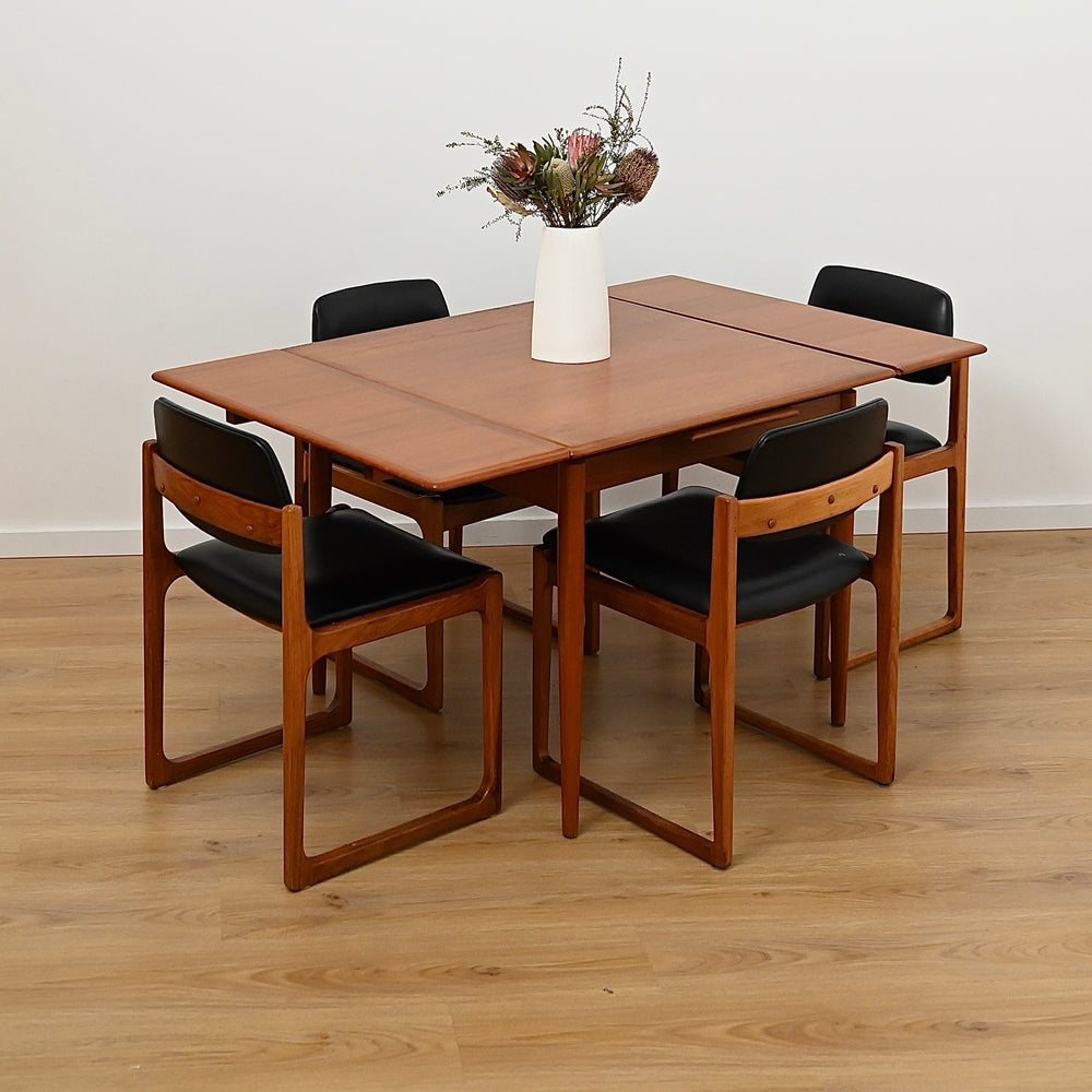 4x Gerald Easden for Module Melbourne Sled Dining Chairs 