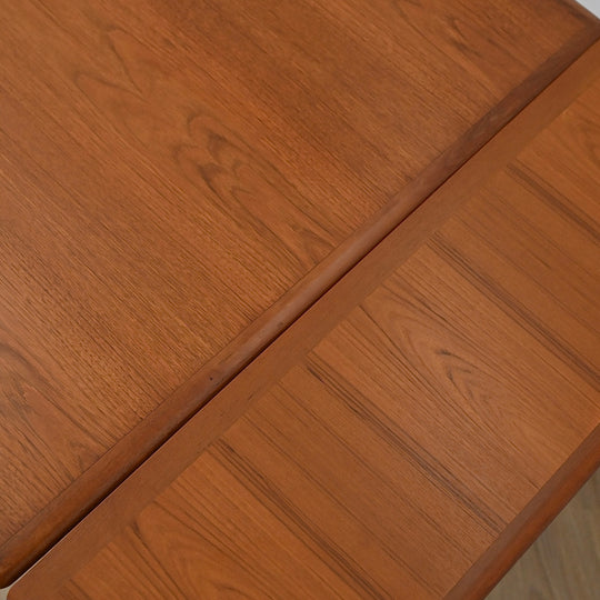 Mid Century Teak Square Extendable Dining Table by Burgess - Refinished