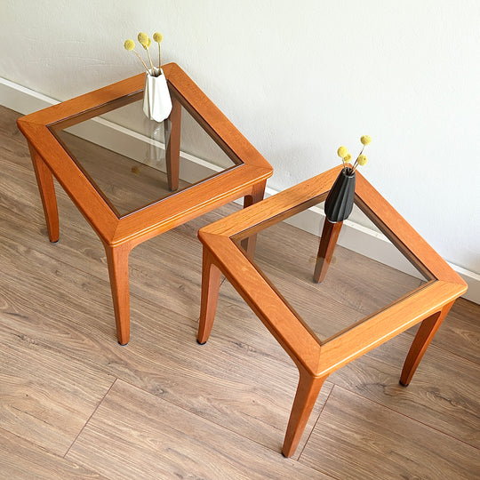 Pair Mid Century Teak Coffee or Side Tables