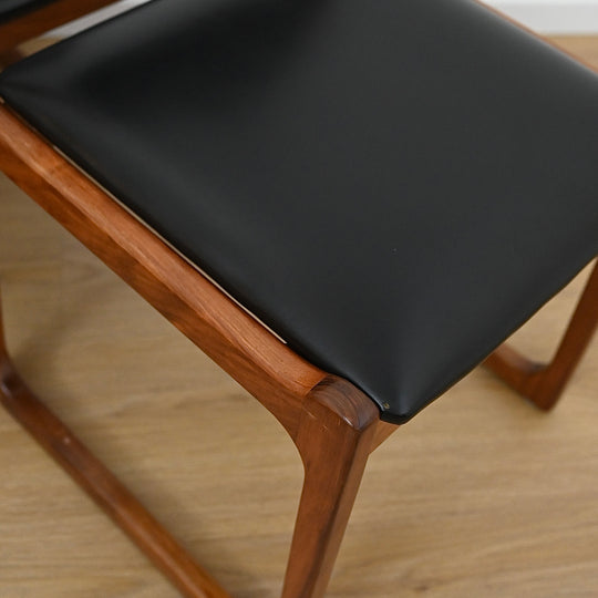 4x Gerald Easden for Module Melbourne Sled Dining Chairs 