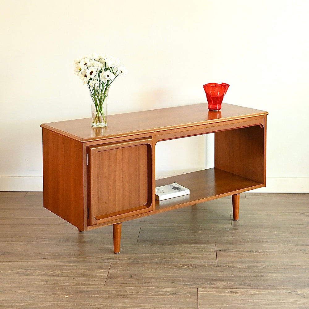 Mid Century Teak Sideboard LP Record TV Cabinet by Chiswell