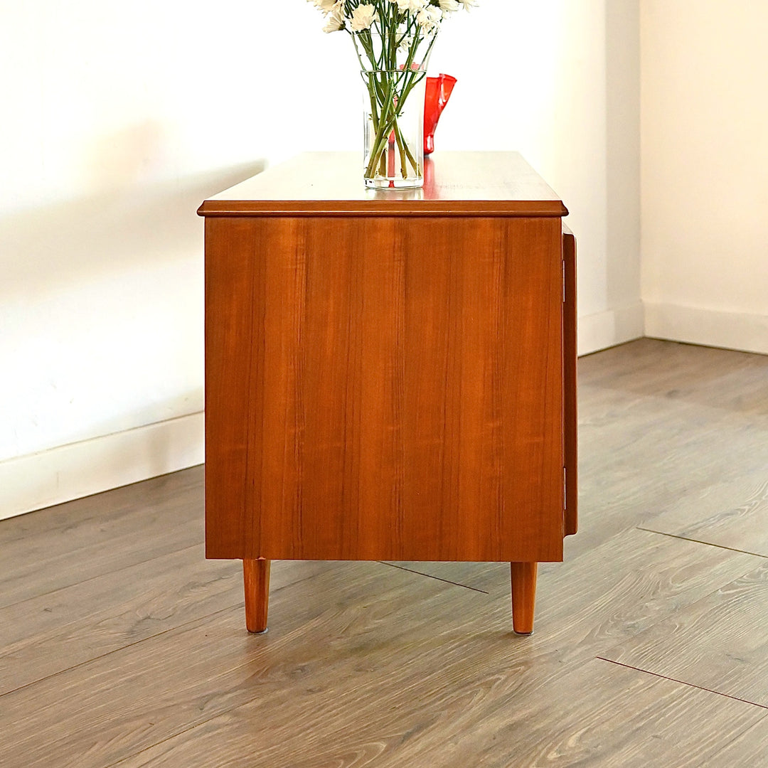 Mid Century Teak Sideboard LP Record TV Cabinet by Chiswell
