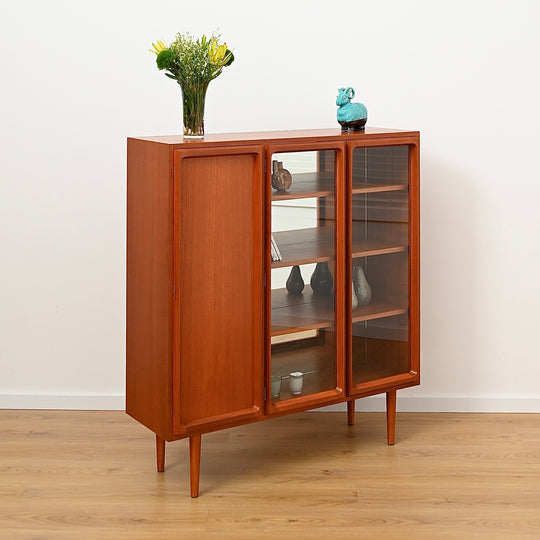 Mid Century Teak Sideboard Credenza Display Cabinet by Chiswell