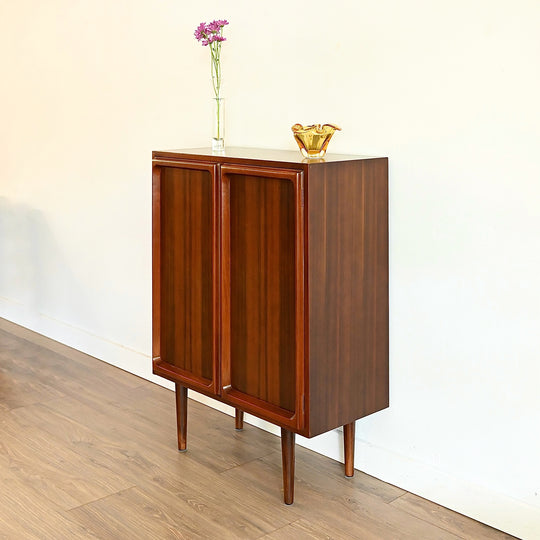 Mid Century Walnut Sideboard Credenza Bar Cabinet by Chiswell