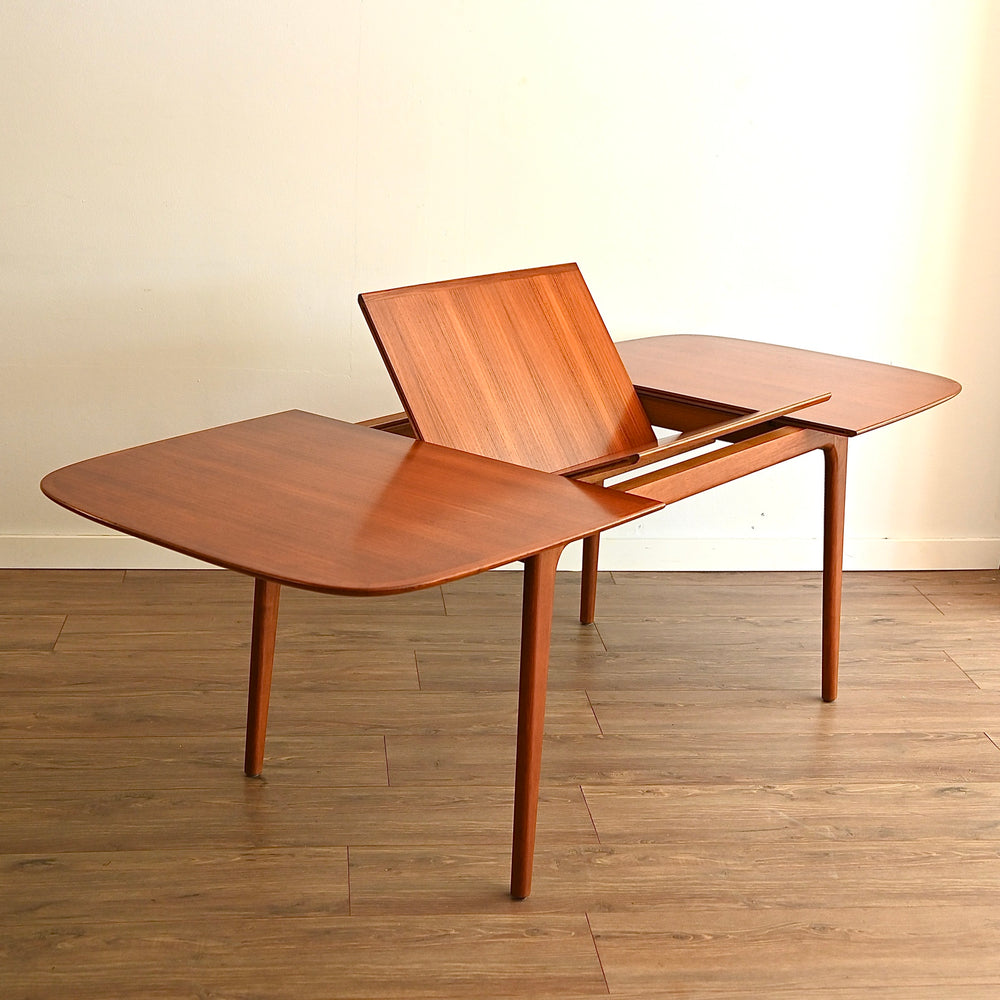 Mid Century Teak Extendable Dining Table by Noblett