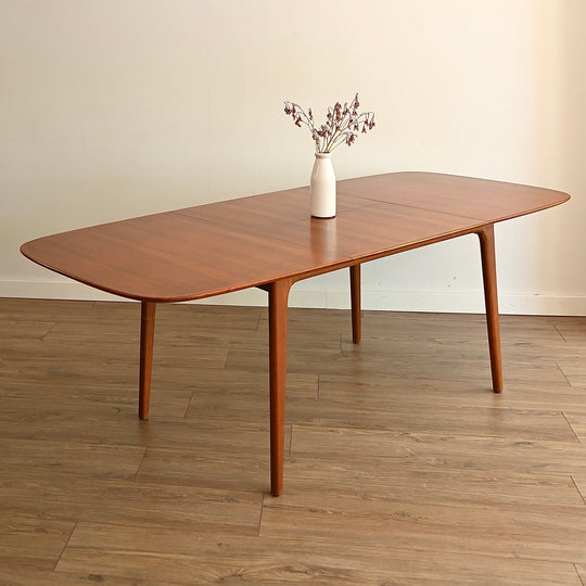 Mid Century Teak Extendable Dining Table by Noblett