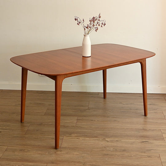 Mid Century Teak Extendable Dining Table by Noblett