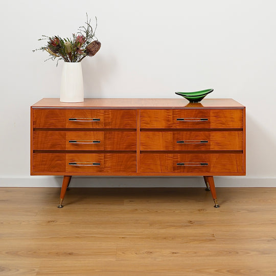 Mid Century Vintage 1960’s Teak Sideboard Dresser Drawers