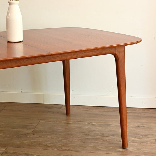 Mid Century Teak Extendable Dining Table by Noblett