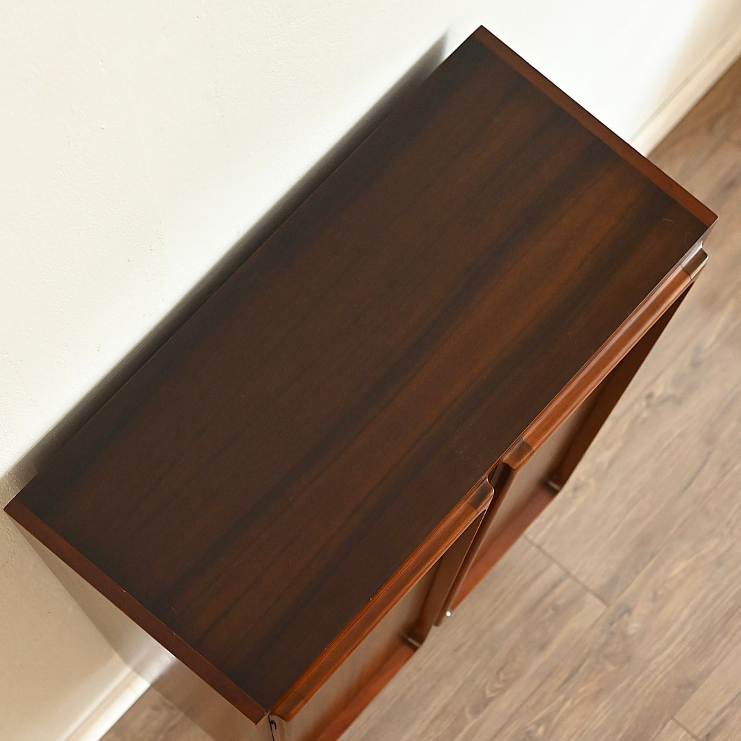 Mid Century Walnut Sideboard Credenza Bar Cabinet by Chiswell