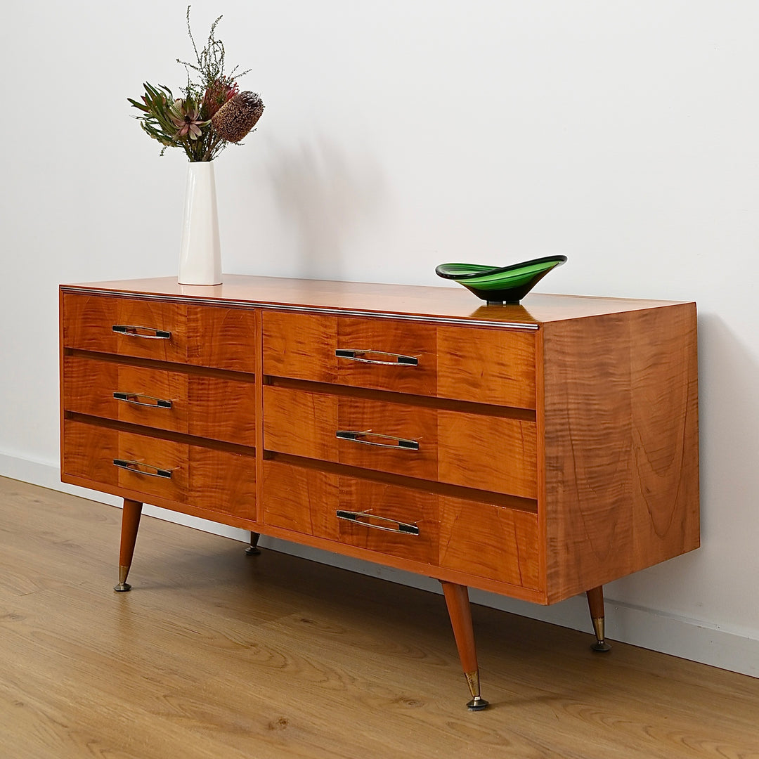 Mid Century Vintage 1960’s Teak Sideboard Dresser Drawers