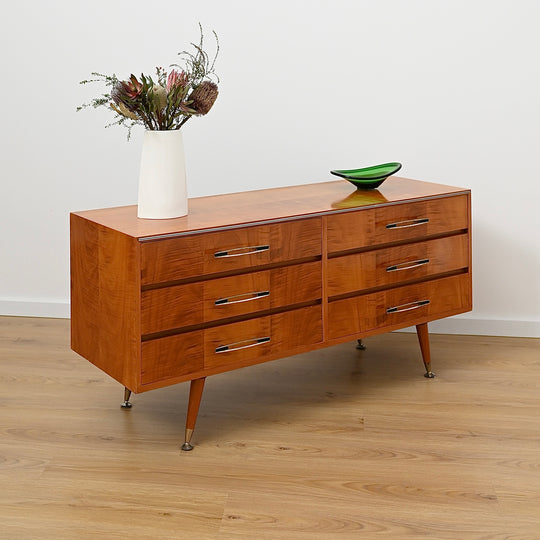 Mid Century Vintage 1960’s Teak Sideboard Dresser Drawers