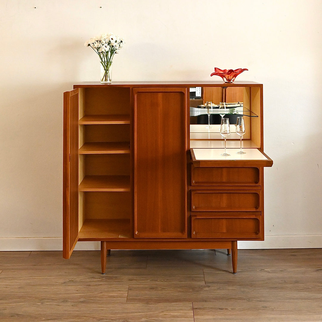 Mid Century Teak 'Koben' Sideboard Bar Cabinet Credenza by Chiswell