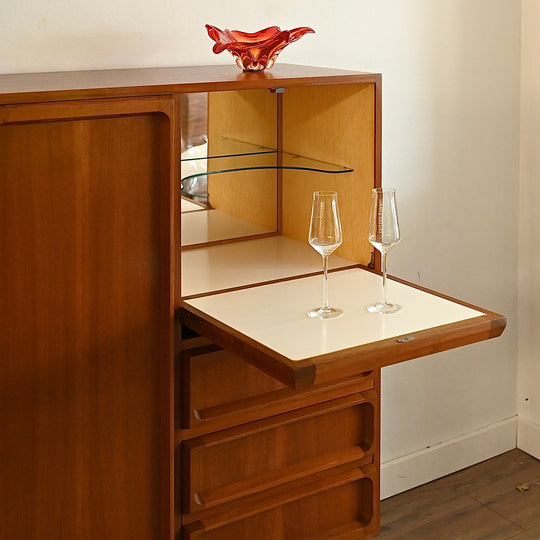 Mid Century Teak 'Koben' Sideboard Bar Cabinet Credenza by Chiswell