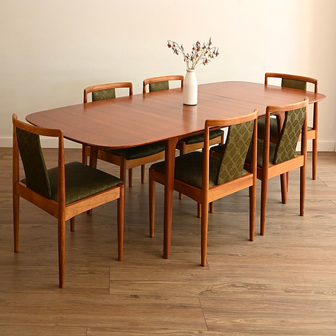 6x Parker Teak Mid Century Dining Chairs