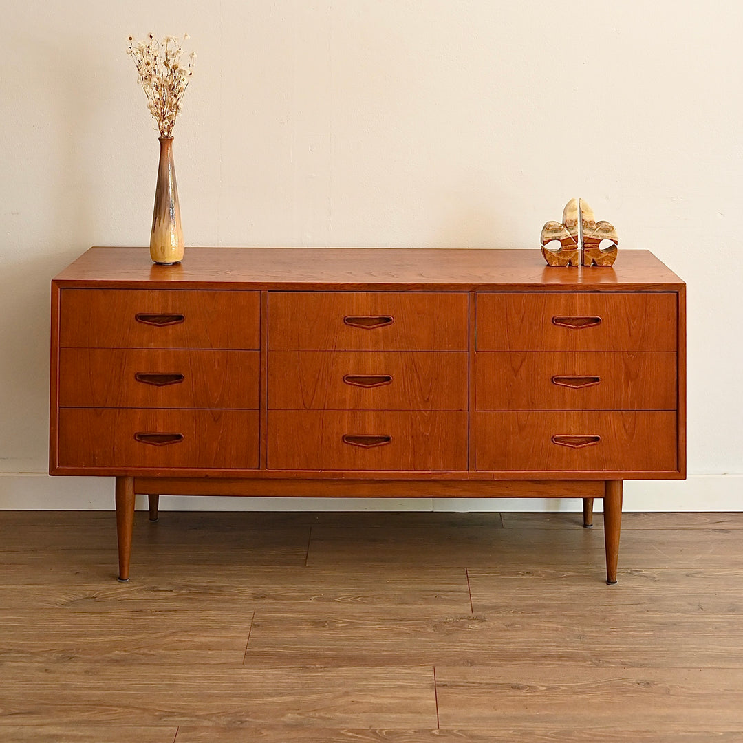 Mid Century Teak Sideboard Dresser Low Boy by Berryman