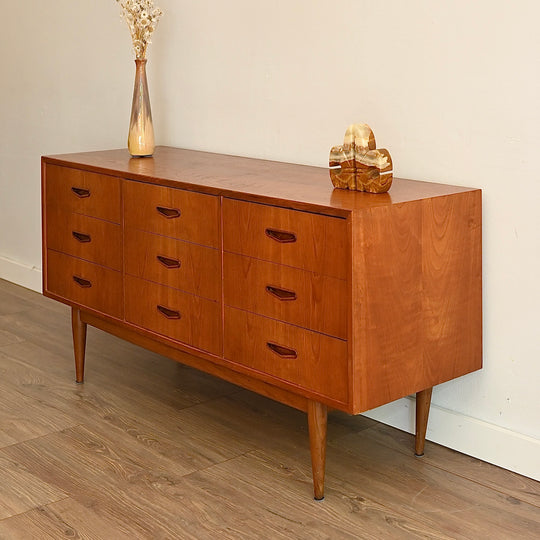 Mid Century Teak Sideboard Dresser Low Boy by Berryman