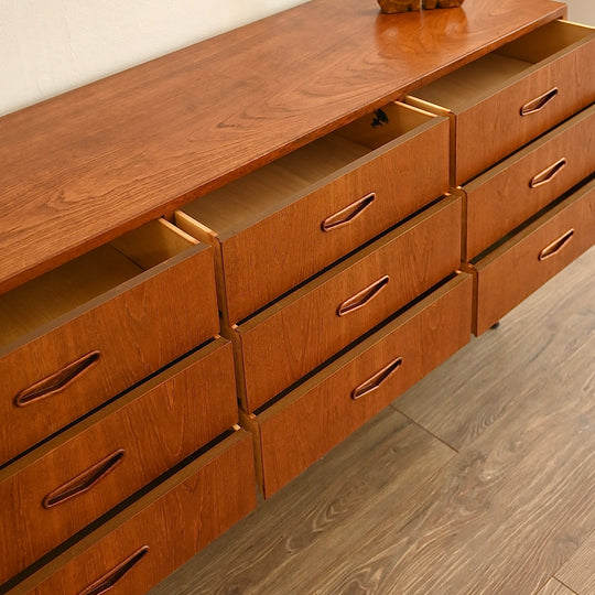 Mid Century Teak Sideboard Dresser Low Boy by Berryman