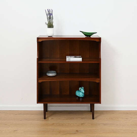 Mid Century Walnut Bookcase Bookshelf by MobilStil Varese Italy