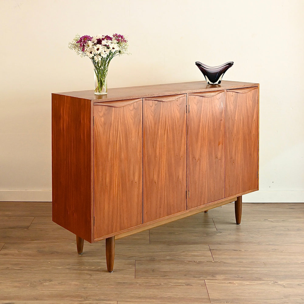 Mid Century Teak Sideboard Buffet Credenza by Chiswell