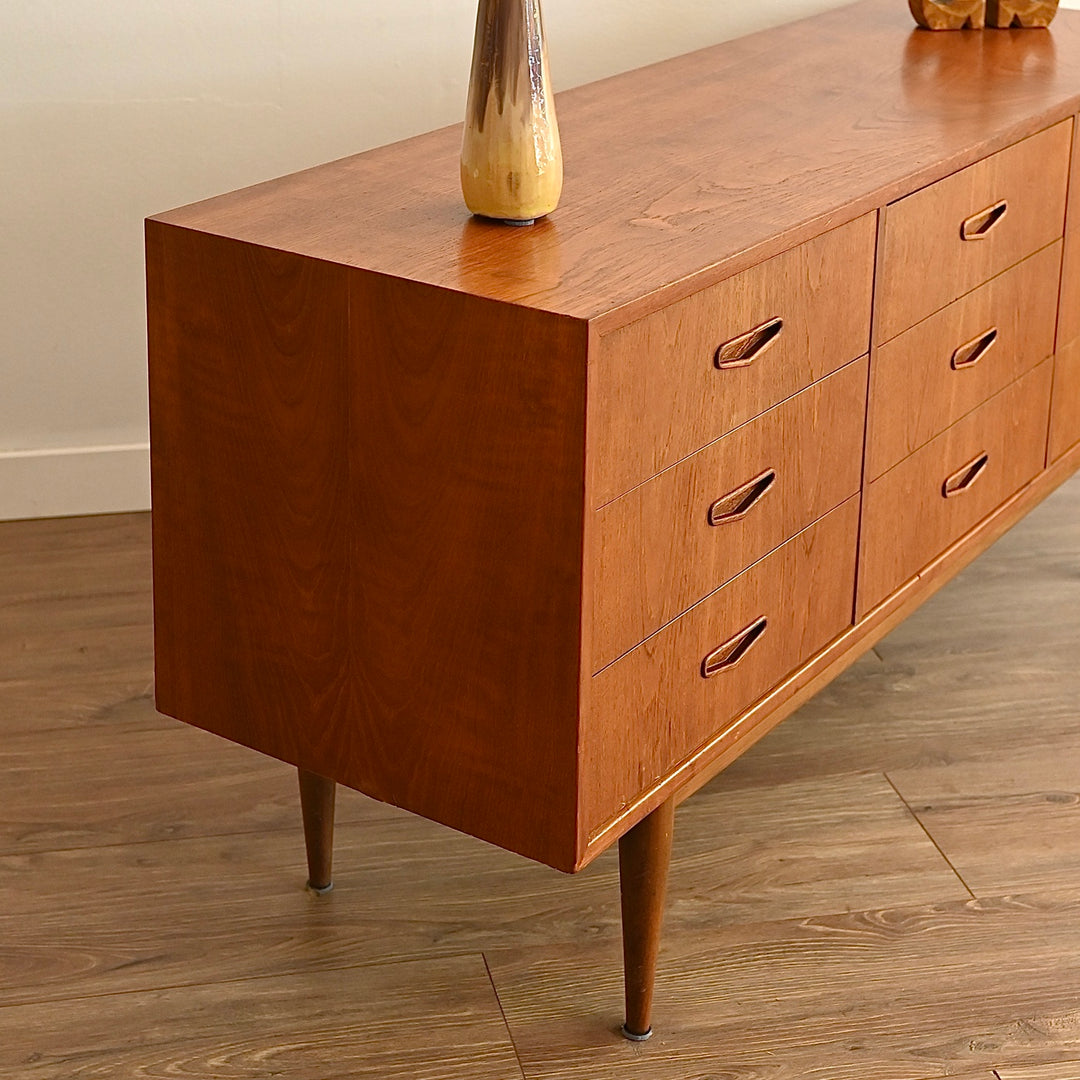 Mid Century Teak Sideboard Dresser Low Boy by Berryman