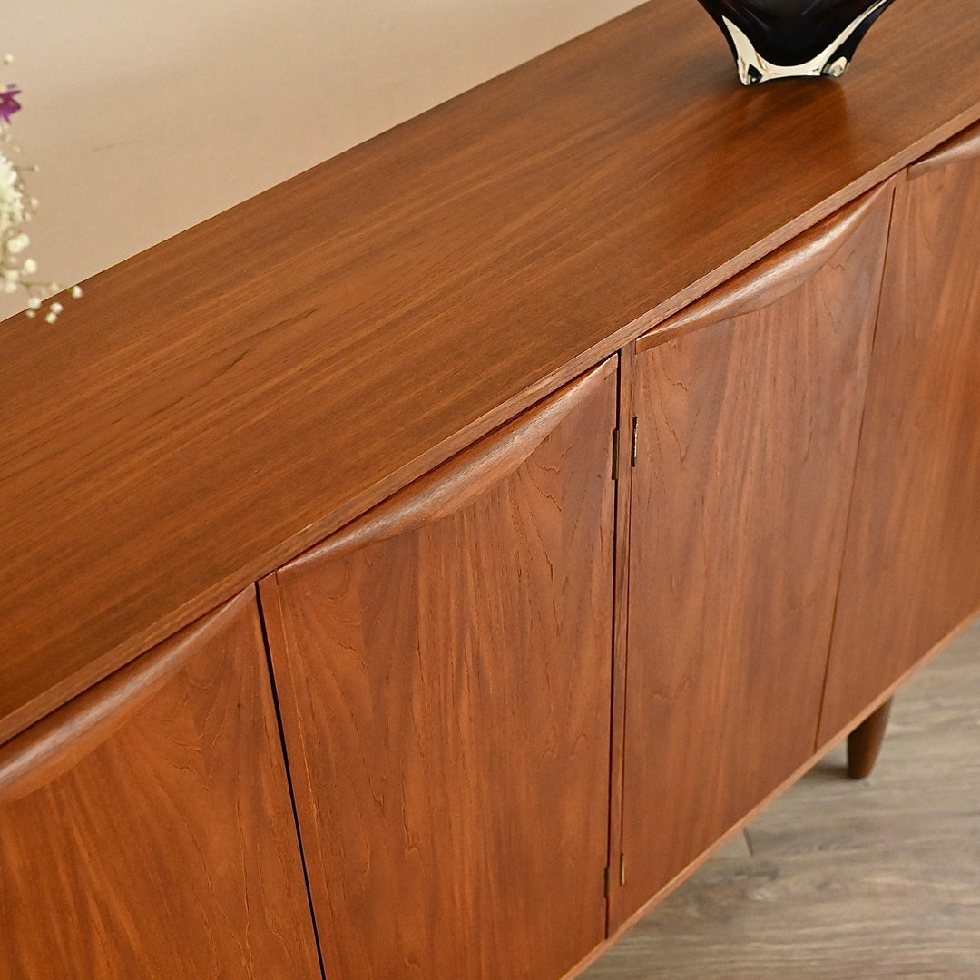 Mid Century Teak Sideboard Buffet Credenza by Chiswell