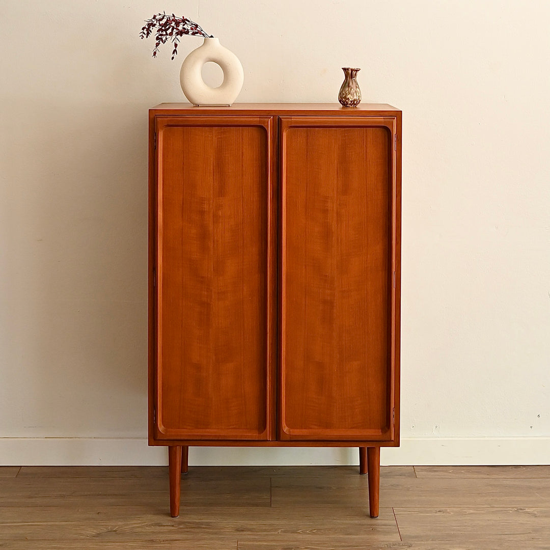 Mid Century Teak Sideboard Cabinet LP Record Cabinet by Chiswell