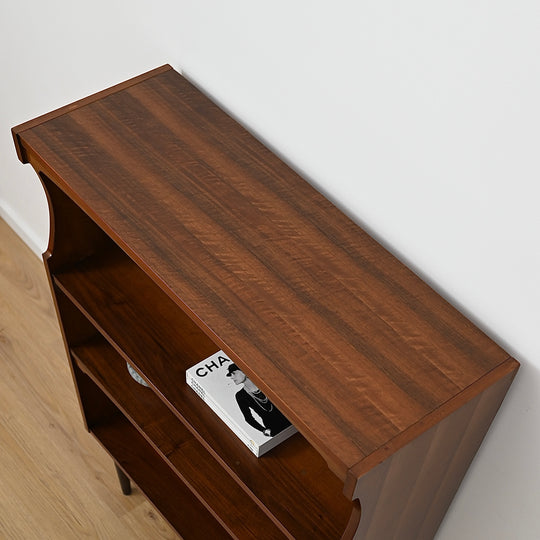 Mid Century Walnut Bookcase Bookshelf by MobilStil Varese Italy