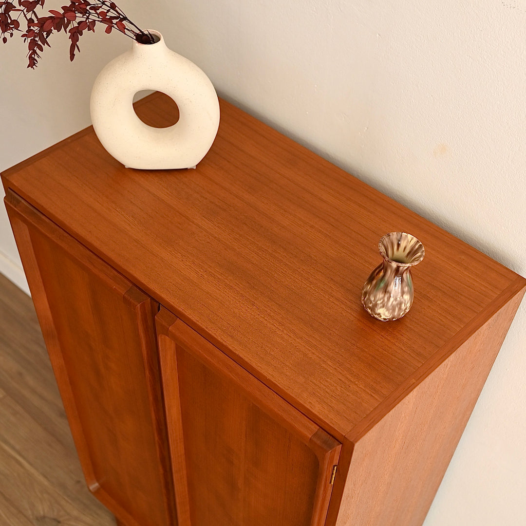 Mid Century Teak Sideboard Cabinet LP Record Cabinet by Chiswell