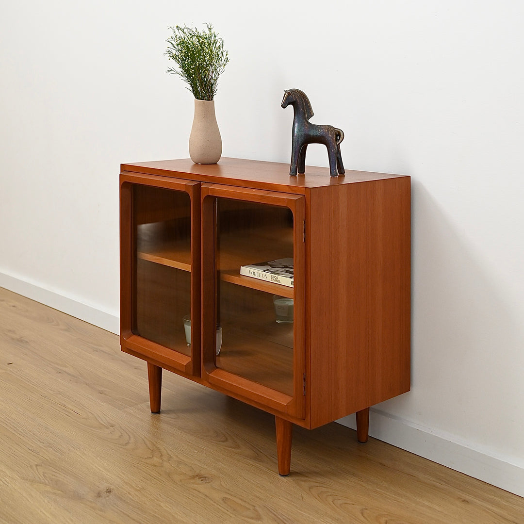 Mid Century a Teak Sideboard Glass Display Cabinet LP Record Cabinet by Chiswell
