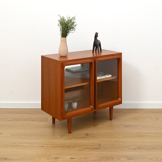 Mid Century a Teak Sideboard Glass Display Cabinet LP Record Cabinet by Chiswell