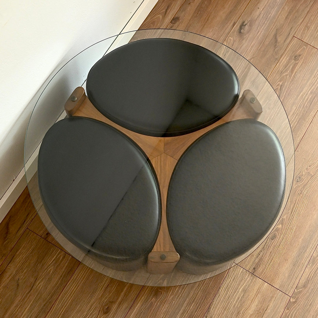 Mid Century 'Fondue' Coffee Table with Ottomans by TH Brown