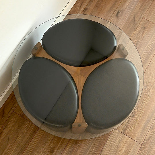 Mid Century 'Fondue' Coffee Table with Ottomans by TH Brown