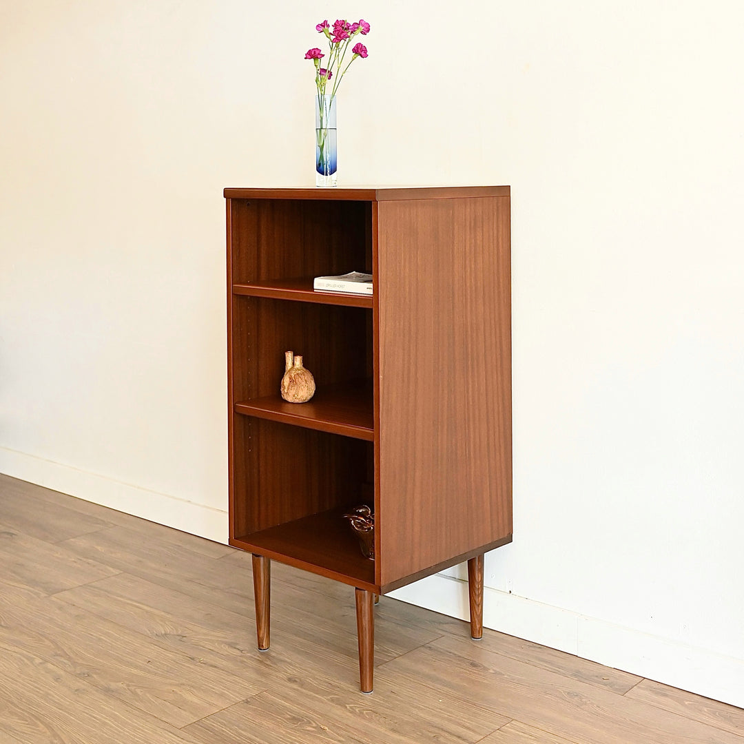 Mid Century Walnut Bookcase Bookshelf by Noblett